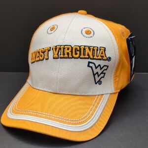 NWT,West Virginia Mountaineers Men's Yellow/White Ball Cap.
